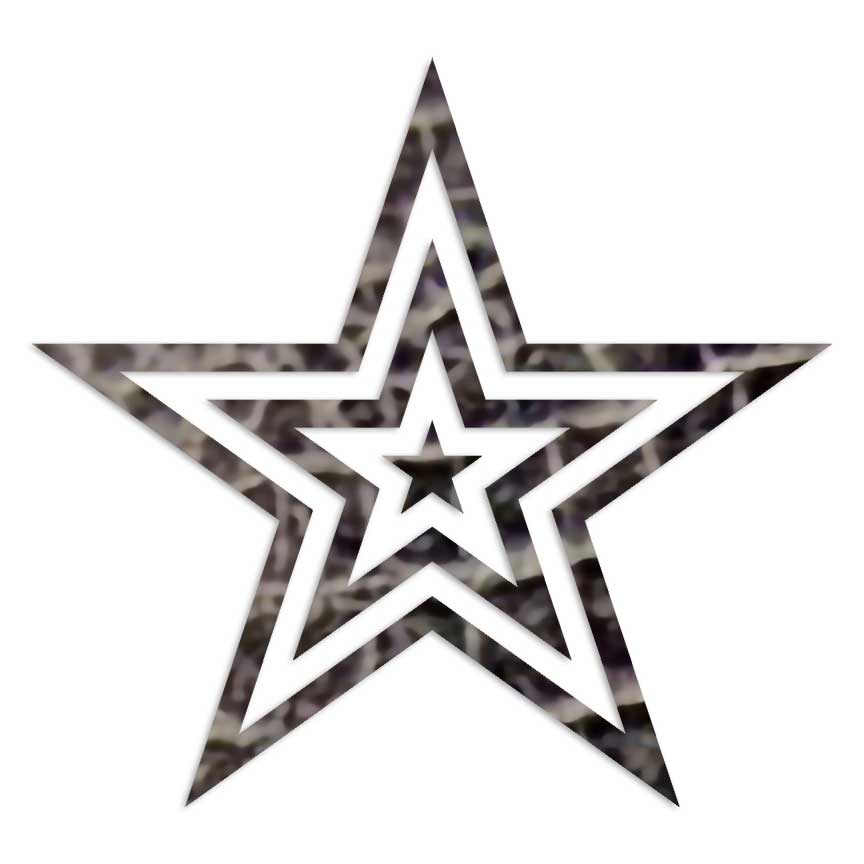 Stars Inside Stars, Vinyl Decal Sticker, 40 Patterns & 3 Sizes